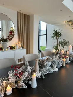 Festone natalizio innevato LED WHITEHORN 180 cm Bianco
