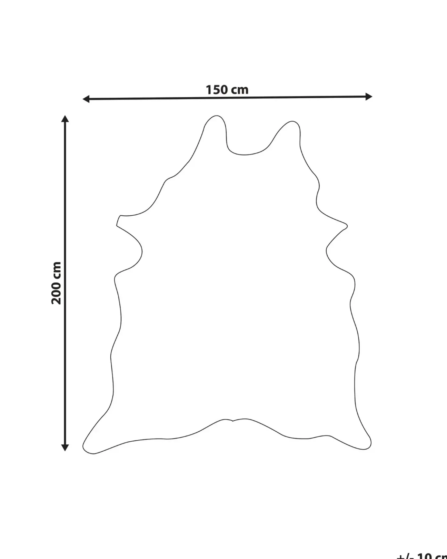 Finta pelle di mucca BOGONG Marrone 150 x 200 cm