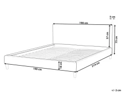 Fodera per struttura letto Velluto FITOU 180 x 200 cm Verde smeraldo