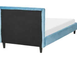 Fodera per struttura letto Velluto FITOU 90 x 200 cm Azzurro