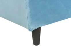 Fodera per struttura letto Velluto FITOU 90 x 200 cm Azzurro