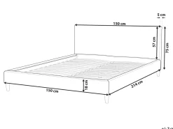 Fodera per struttura letto Pelle sintetica FITOU 140 x 200 cm Marrone