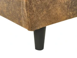 Fodera per struttura letto Pelle sintetica FITOU 140 x 200 cm Marrone