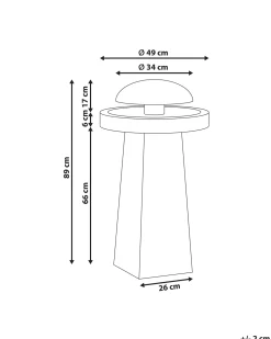 Fontana da giardino LED HUNLEN Beige