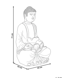 Fontana da giardino LED URLANTE Buddha Grigio