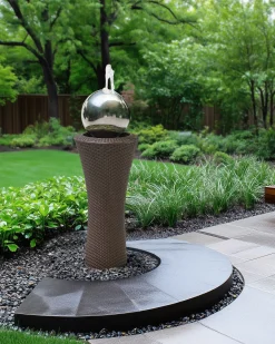 Fontana da giardino ZENYATTA LED Marrone