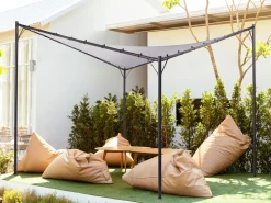 Gazebo AVENTINE Metallo 300 cm 300 cm Grigio