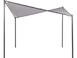 Gazebo AVENTINE Metallo 300 cm 300 cm Grigio