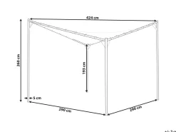 Gazebo AVENTINE Metallo 300 cm 300 cm Beige