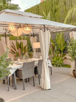 Gazebo COLOS Metallo 400 cm 300 cm Beige