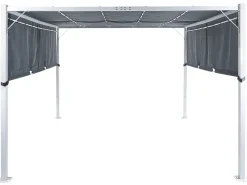 Gazebo LED PARGA Metallo 310 cm 310 cm Grigio