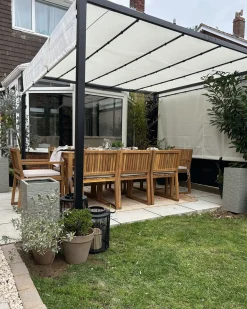 Gazebo LED PARGA Metallo 310 cm 310 cm Beige