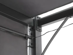 Gazebo LED PARGA Metallo 310 cm 310 cm Grigio scuro