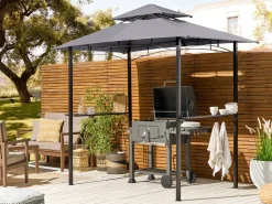 Gazebo NARO Metallo 240 cm 148 cm Grigio