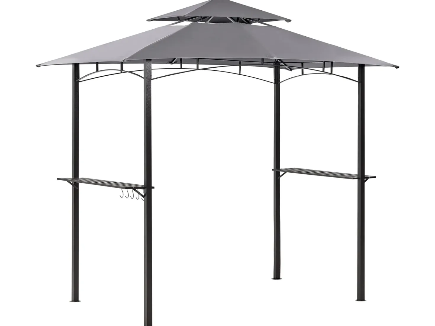 Gazebo NARO Metallo 240 cm 148 cm Grigio