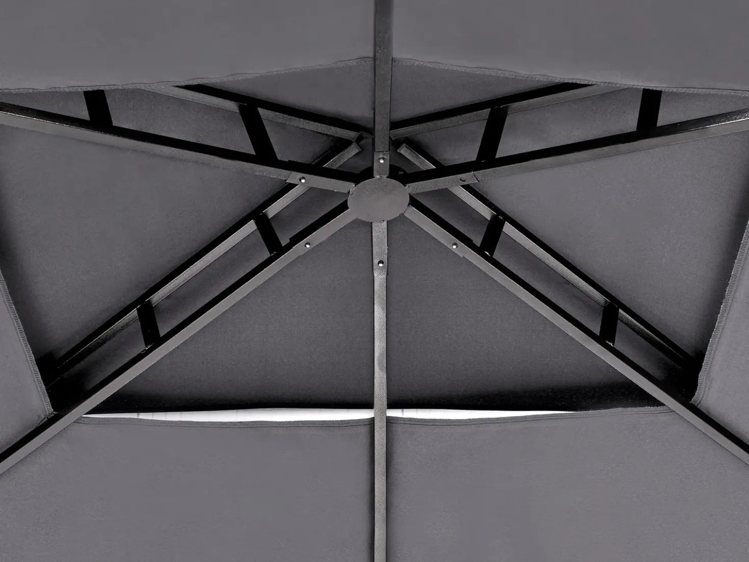 Gazebo NARO Metallo 240 cm 148 cm Grigio