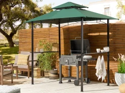 Gazebo NARO Metallo 240 cm 148 cm Verde scuro