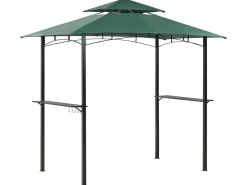 Gazebo NARO Metallo 240 cm 148 cm Verde scuro