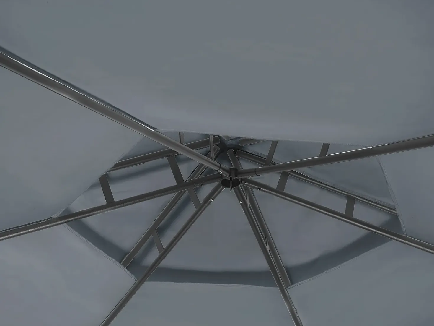 Gazebo PORTEL Metallo 350 cm 350 cm Grigio grafite