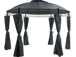 Gazebo SAFARA Metallo 368 cm 368 cm Grigio grafite