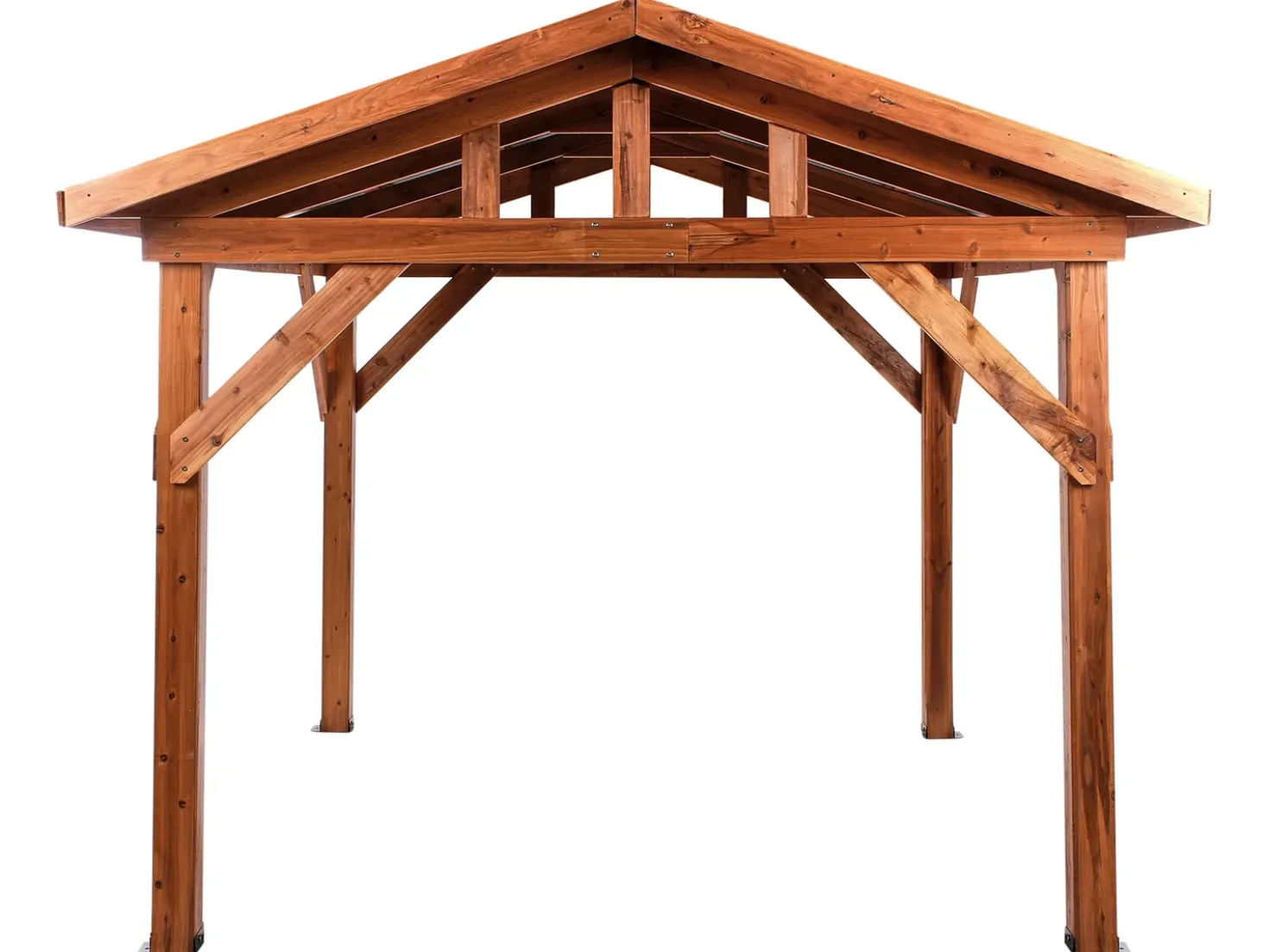 Gazebo SECCHIA Legno di abete 296 cm 350 cm Marrone/Grigio