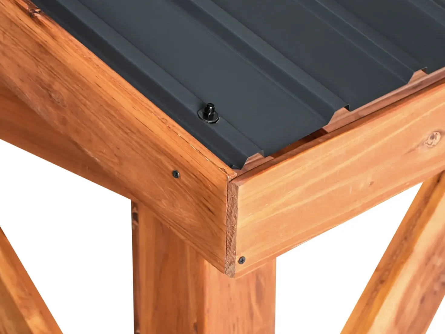 Gazebo SECCHIA Legno di abete 296 cm 350 cm Marrone/Grigio