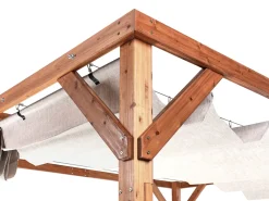 Gazebo VILLAROSA Legno di abete 320 cm 380 cm Marrone/Beige