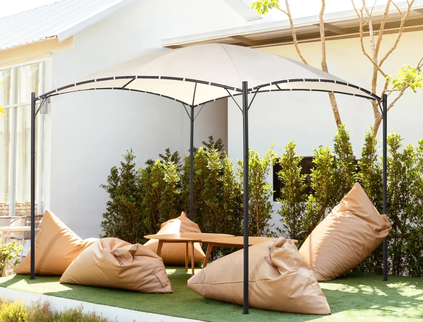 Gazebo VOMERO Metallo 305 cm 305 cm Beige