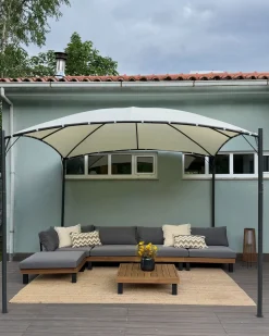 Gazebo VOMERO Metallo 305 cm 305 cm Beige