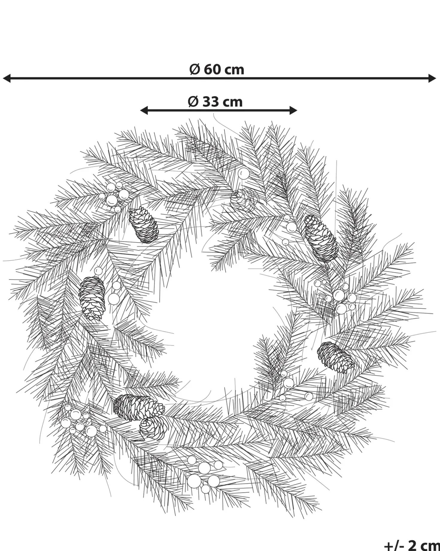 Ghirlanda di Natale LED ELBRUS Verde 60 cm