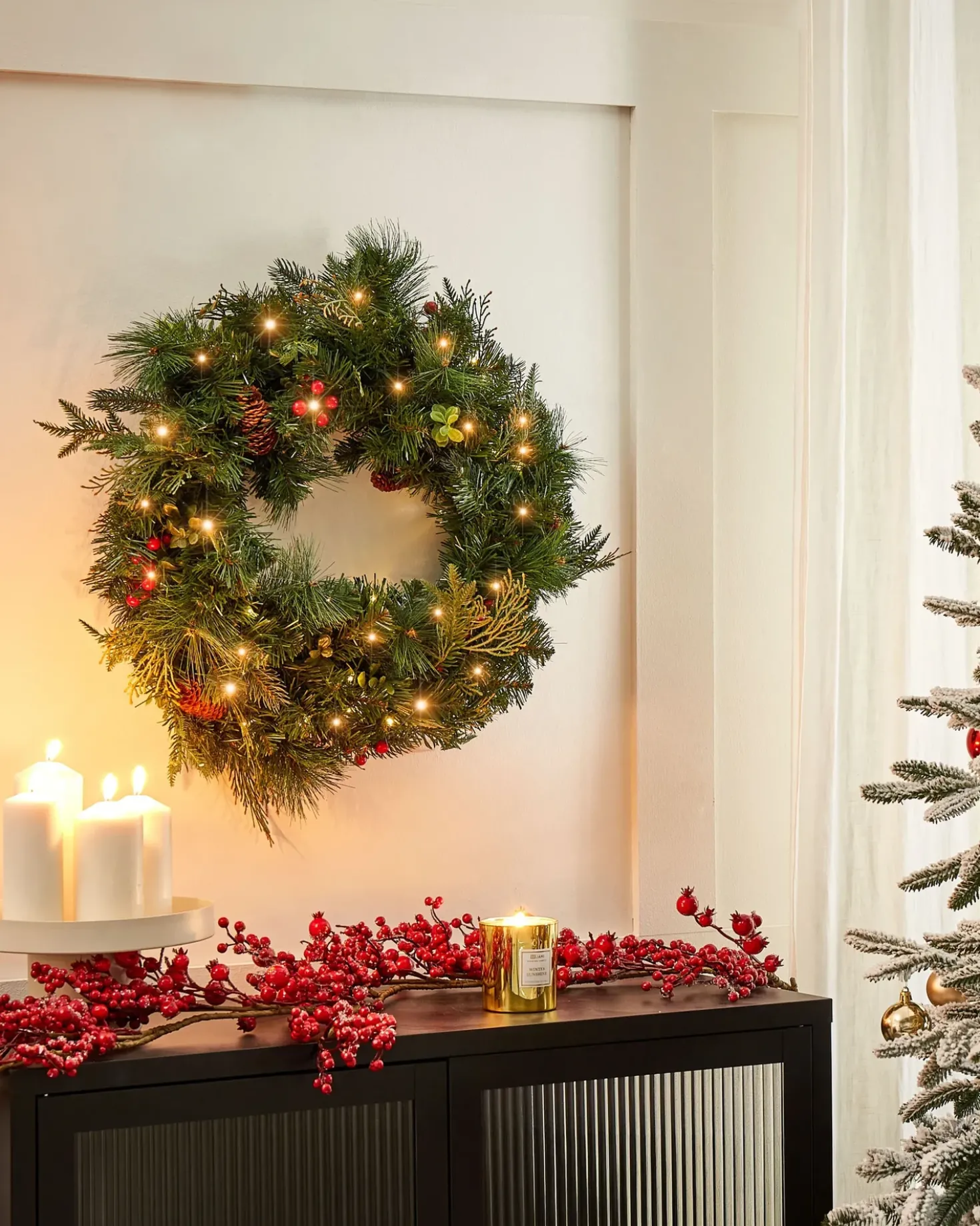 Ghirlanda di Natale LED ELBRUS Verde 60 cm
