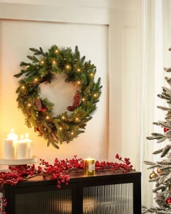 Ghirlanda di Natale LED KAMERUN Verde 60 cm