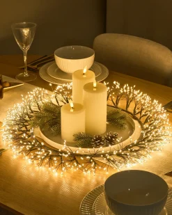 Ghirlanda di Natale LED MUGGAN Ghirlanda 52 cm Nero