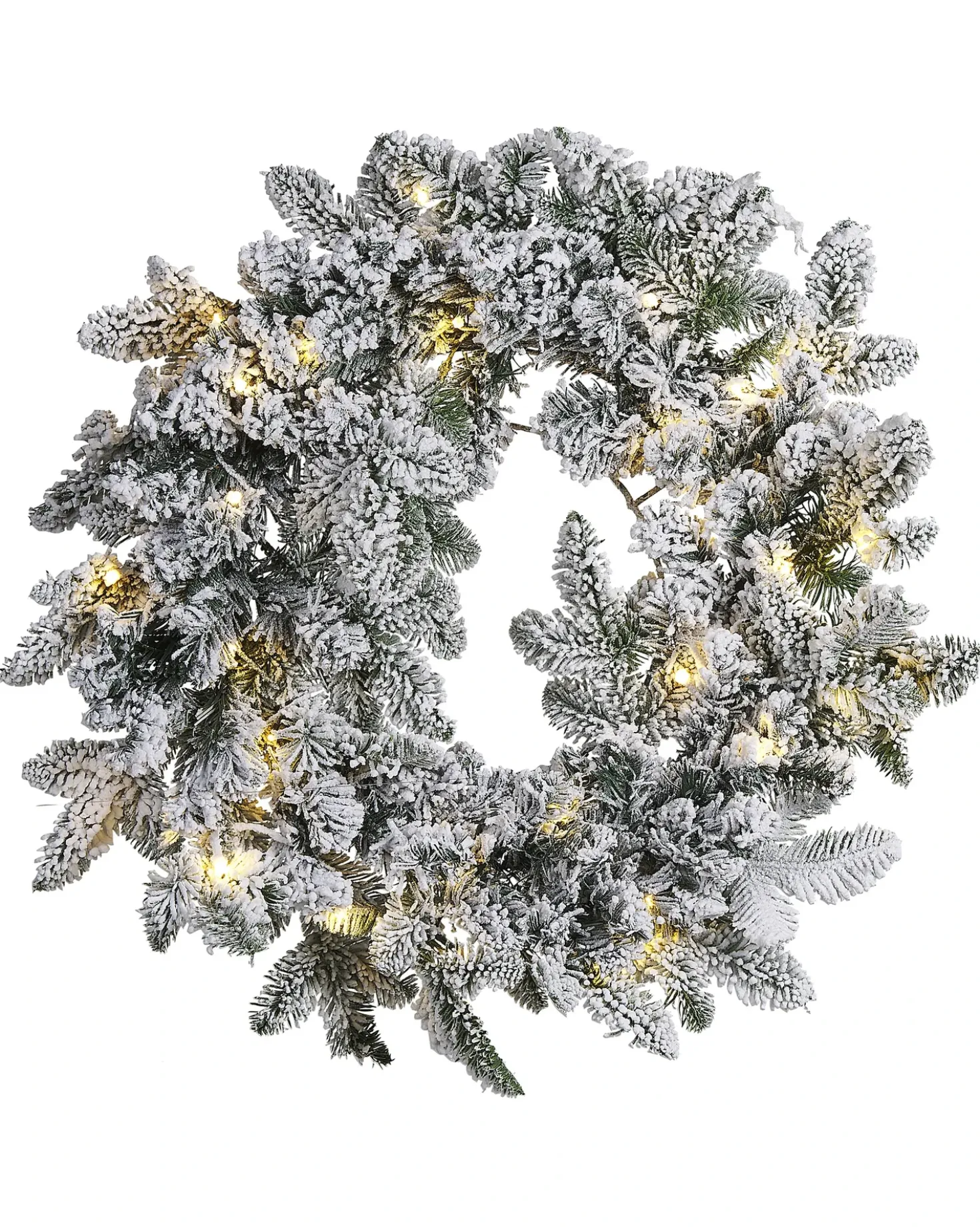 Ghirlanda natalizia innevata LED SUNDO Bianco 70 cm