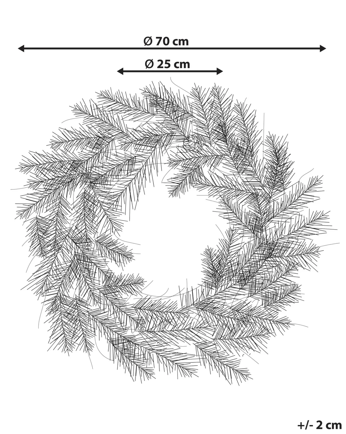 Ghirlanda natalizia innevata LED SUNDO Bianco 70 cm