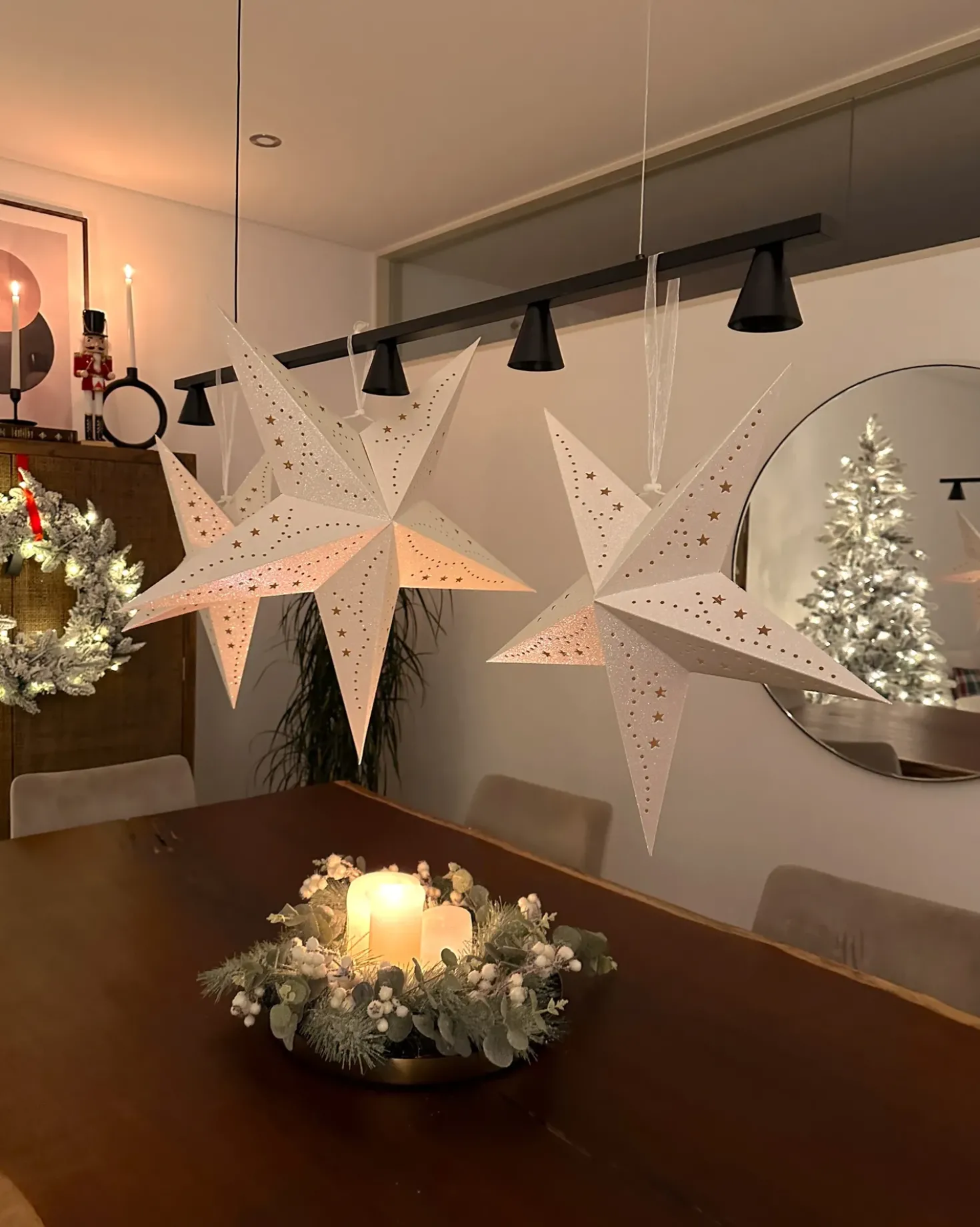 Ghirlanda natalizia innevata LED SUNDO Bianco 70 cm