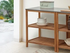 Grande isola da cucina BRUCOLI Legno d'acacia Marrone