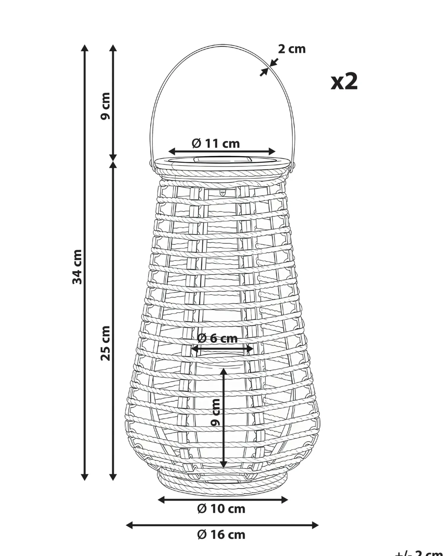 GWAYI 34 cm Naturale