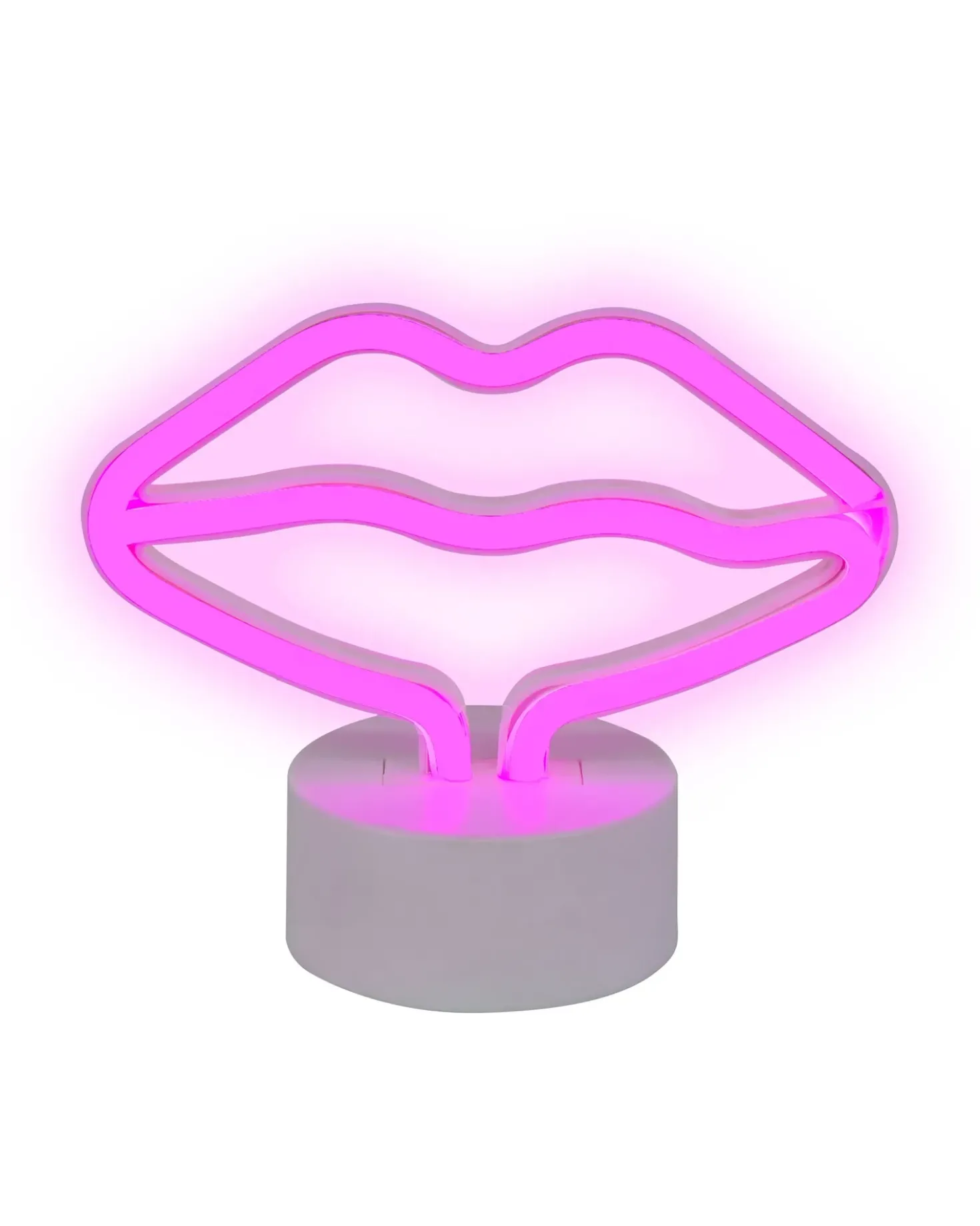 Insegna al neon a LED Labbra FLORA Rosa