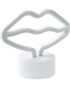 Insegna al neon a LED Labbra FLORA Rosa