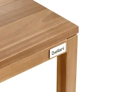 Isola per cucina esterna con lavello VENOSA Legno d'acacia Marrone/Nero Marrone