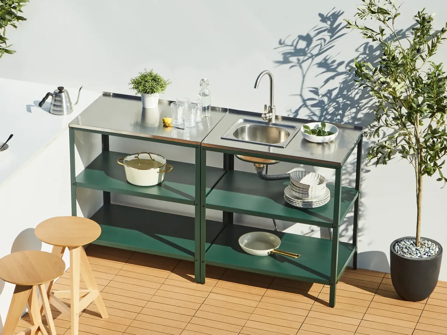 Isola per cucina esterna VILAMA Verde