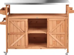 Isola per cucina esterna SCANNO Legno di abete Marrone chiaro