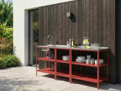 Isola per cucina esterna VILAMA Metallo Rosso