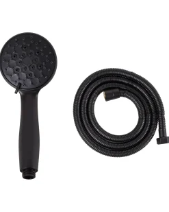Kit doccia con soffione e flessibile MACAY 3 Funzioni Nero