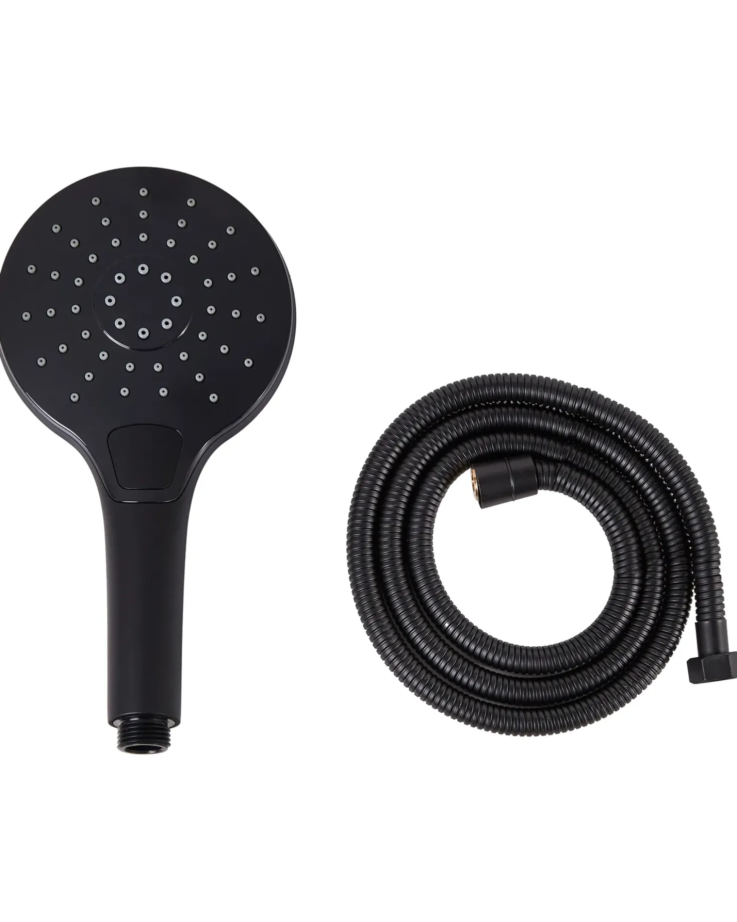 Kit doccia con soffione e flessibile IQUIRA 4 Funzioni Nero