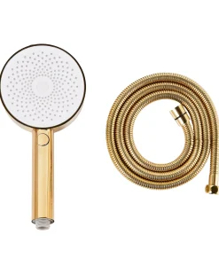 Kit doccia con soffione e flessibile UYUCA 4 Funzioni Oro