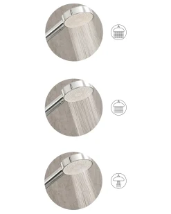 Kit doccia con soffione e flessibile UYUCA 4 Funzioni Argento