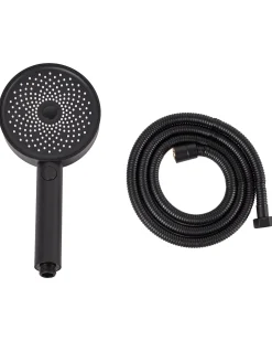 Kit doccia con soffione e flessibile UYUCA 4 Funzioni Nero
