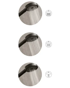 Kit doccia con soffione e flessibile UYUCA 4 Funzioni Nero